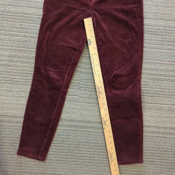 Paige Womens Huxton Ankle Pants Size 26 Corduroy Skinny Stretch Wine Maroon - Picture 6 of 6